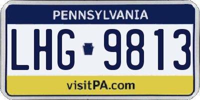 PA license plate LHG9813