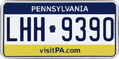 PA license plate LHH9390