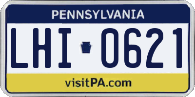 PA license plate LHI0621