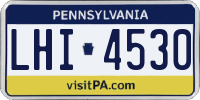 PA license plate LHI4530