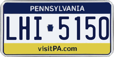 PA license plate LHI5150