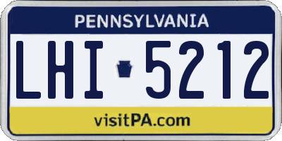 PA license plate LHI5212
