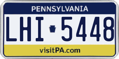 PA license plate LHI5448