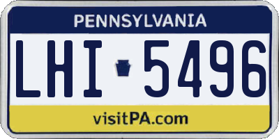 PA license plate LHI5496