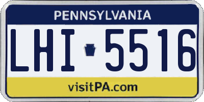 PA license plate LHI5516