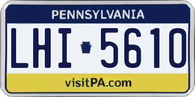 PA license plate LHI5610