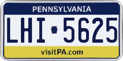 PA license plate LHI5625