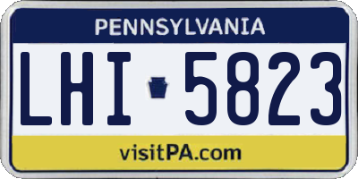 PA license plate LHI5823
