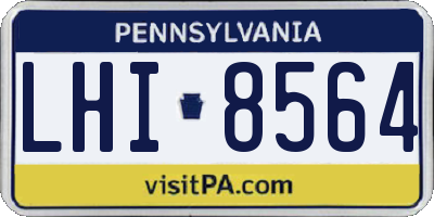 PA license plate LHI8564
