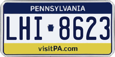 PA license plate LHI8623