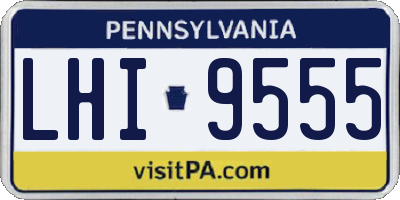PA license plate LHI9555