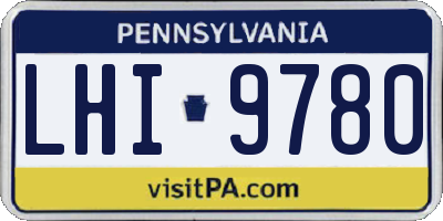 PA license plate LHI9780