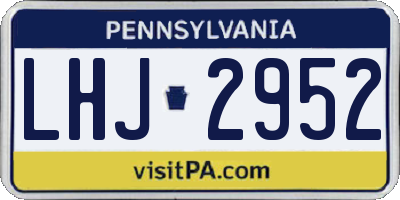 PA license plate LHJ2952