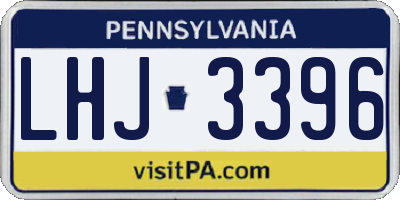 PA license plate LHJ3396