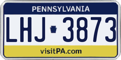 PA license plate LHJ3873
