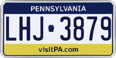 PA license plate LHJ3879