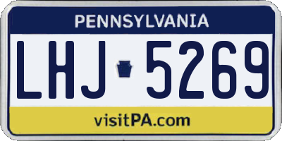 PA license plate LHJ5269