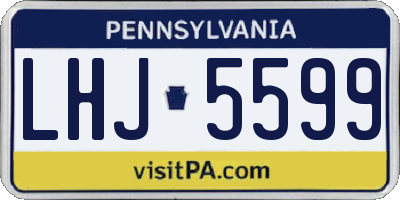 PA license plate LHJ5599