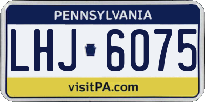PA license plate LHJ6075