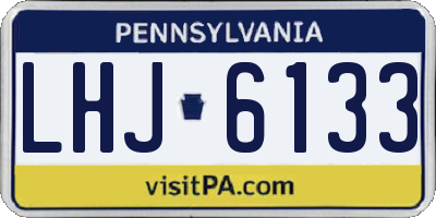 PA license plate LHJ6133