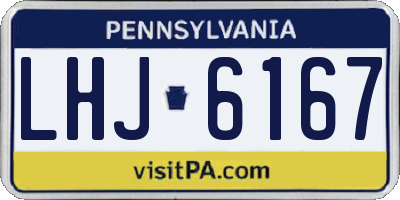 PA license plate LHJ6167