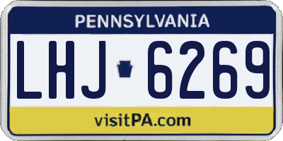 PA license plate LHJ6269