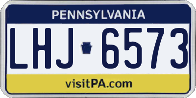 PA license plate LHJ6573