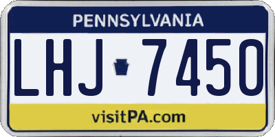 PA license plate LHJ7450