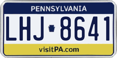 PA license plate LHJ8641