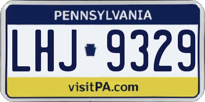 PA license plate LHJ9329