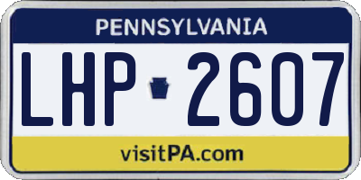 PA license plate LHP2607