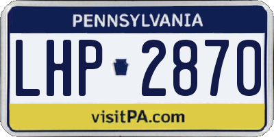 PA license plate LHP2870