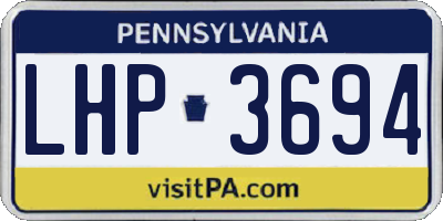 PA license plate LHP3694