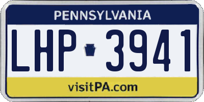 PA license plate LHP3941