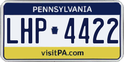 PA license plate LHP4422