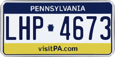 PA license plate LHP4673