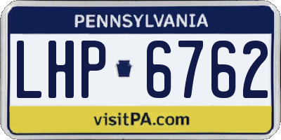 PA license plate LHP6762