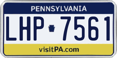 PA license plate LHP7561