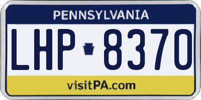 PA license plate LHP8370