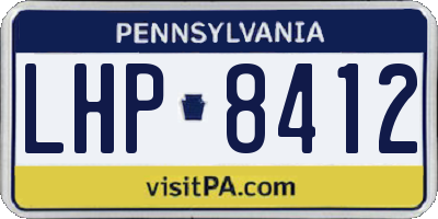 PA license plate LHP8412
