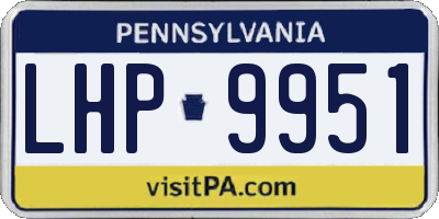 PA license plate LHP9951