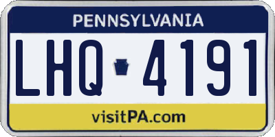 PA license plate LHQ4191