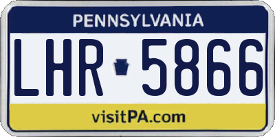PA license plate LHR5866
