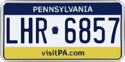 PA license plate LHR6857