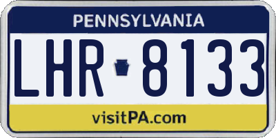 PA license plate LHR8133
