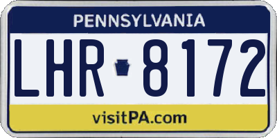 PA license plate LHR8172