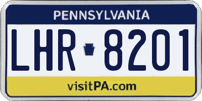 PA license plate LHR8201