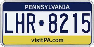 PA license plate LHR8215
