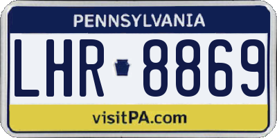 PA license plate LHR8869