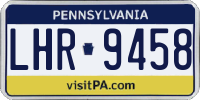 PA license plate LHR9458